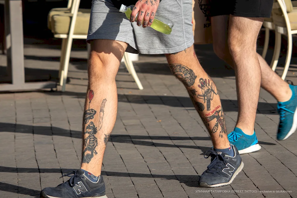 Tattoo on leg for men