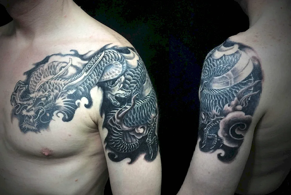 Dragon on shoulder