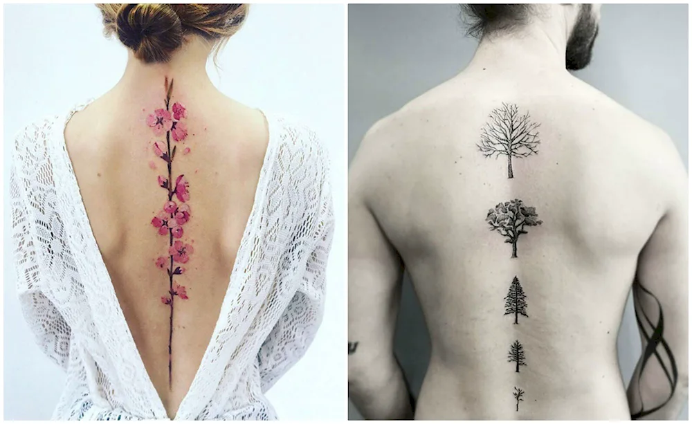 Spine tattoo