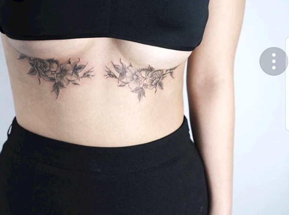 Tattoo under breast for girls