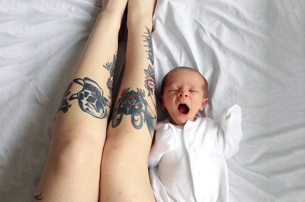 Baby birth tattoo