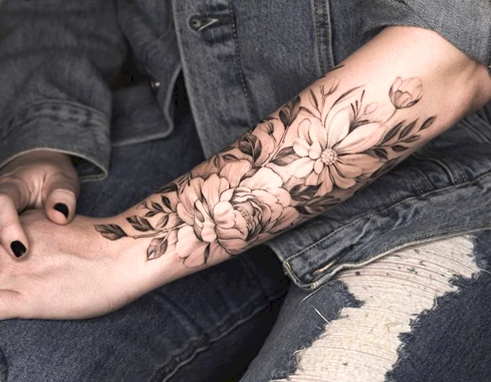 Wrist tattoo on arm