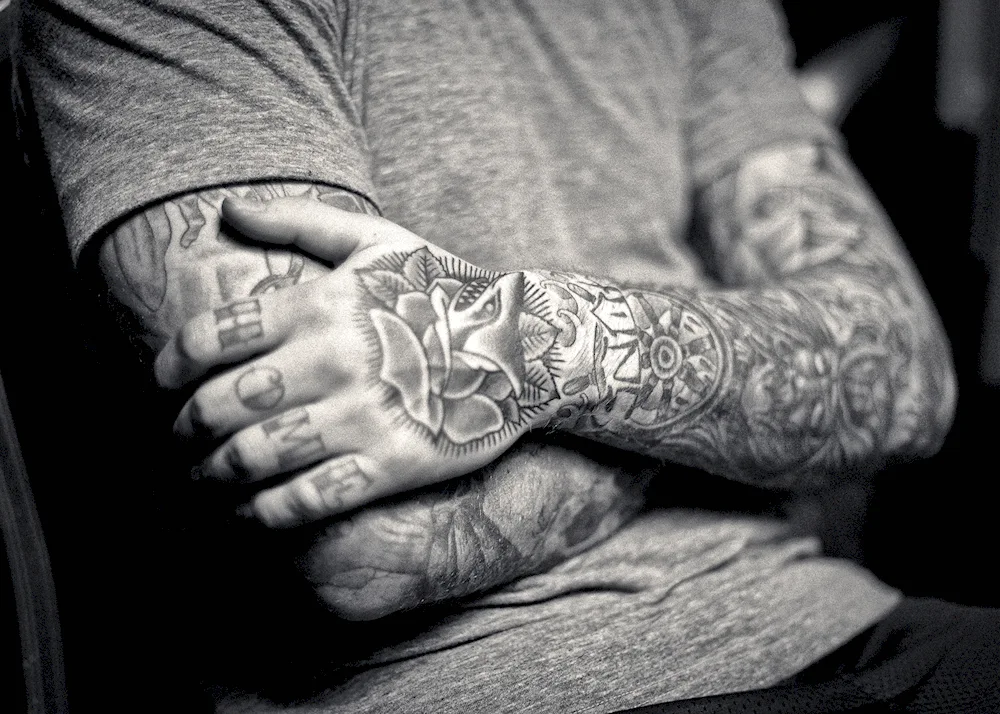 Men's arm tattoos