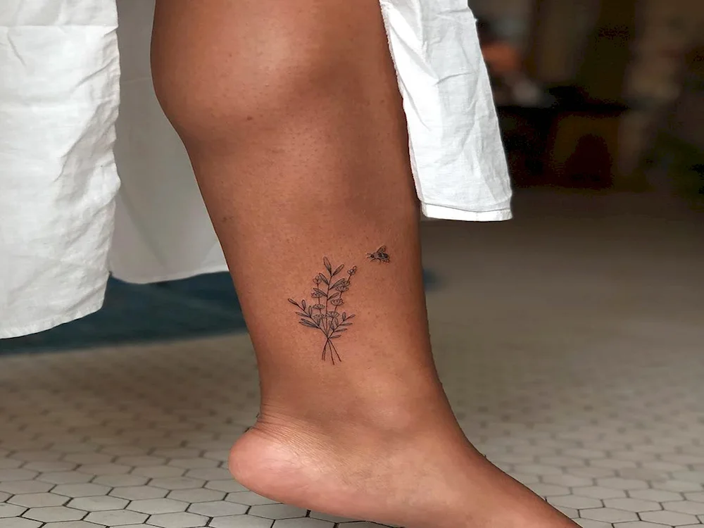 Tattoo on the ankle