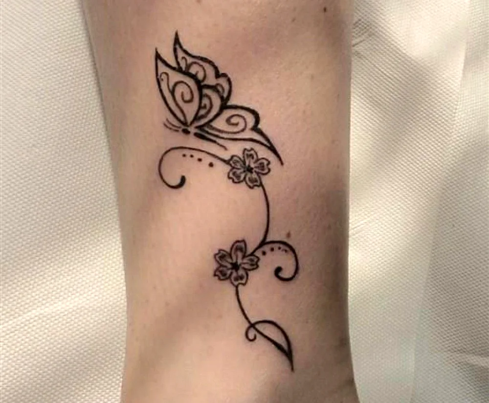 Ankle tattoo for girls