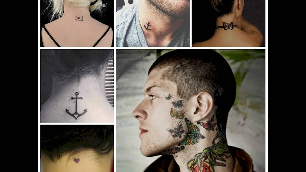 Neck tattoos on the neck