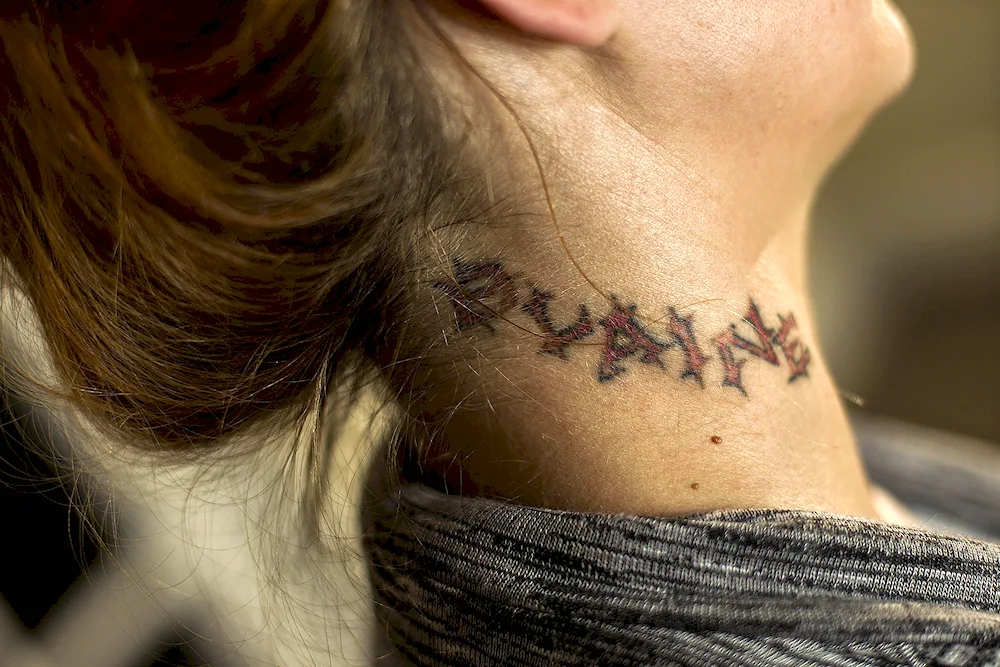 Neck tattoos for girls