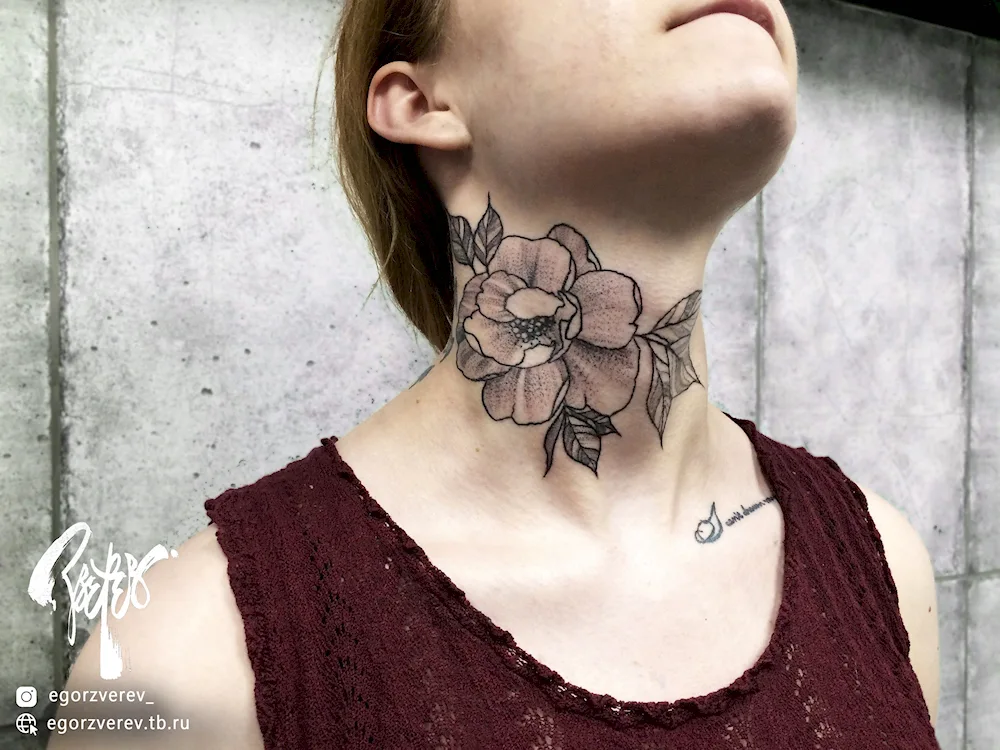 Neck tattoos for girls