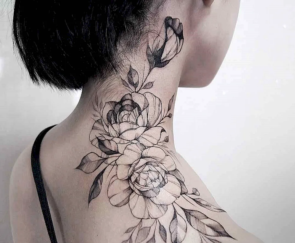 Neck tattoos for girls