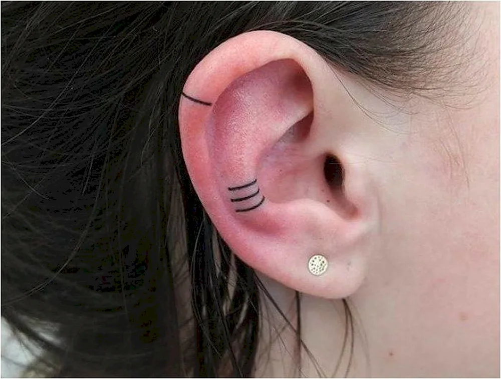 Tattoos on the ear for girls. ear tattoos for girls