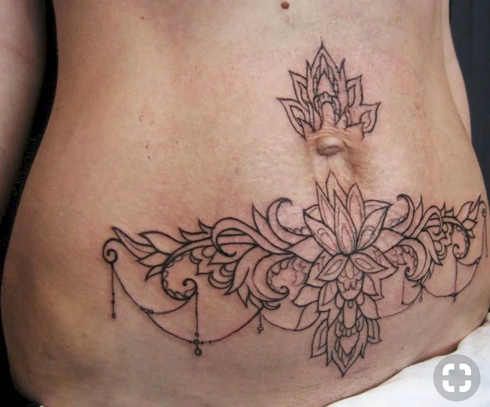 Tattoo on abdomen