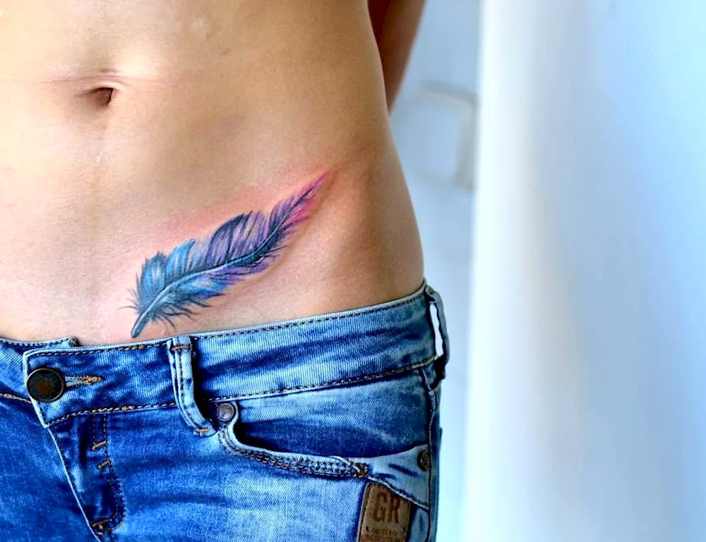 Tattoo on abdomen