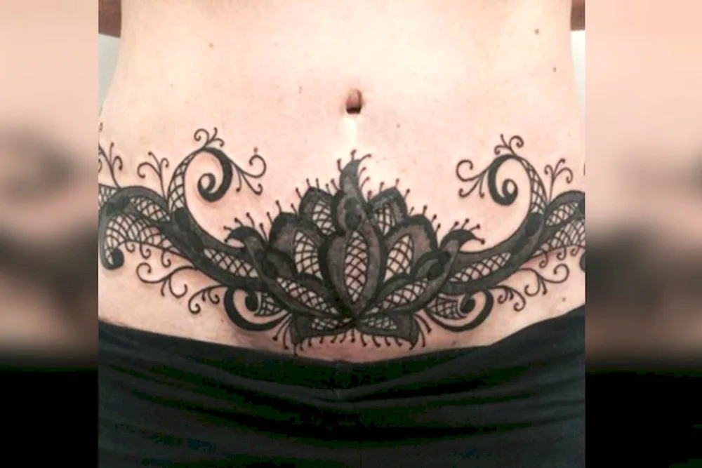 Tattoo on abdomen