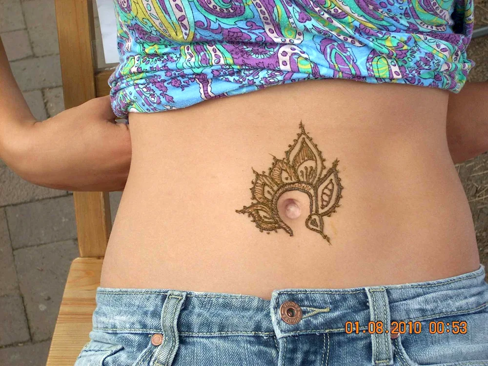 Belly tattoo for girls