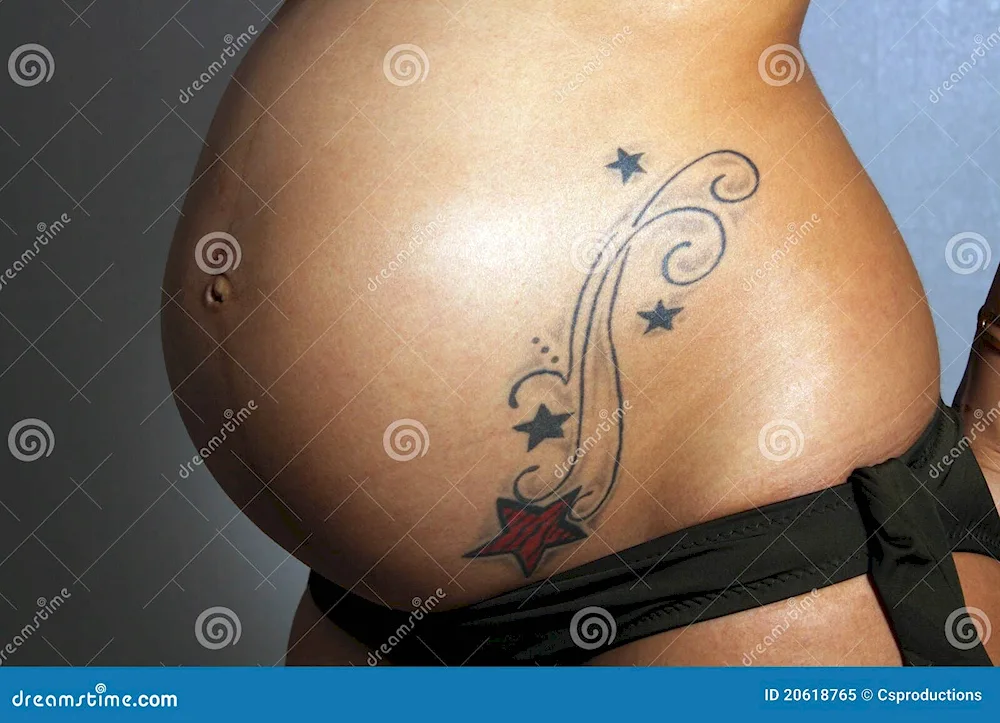 Tattoo on belly