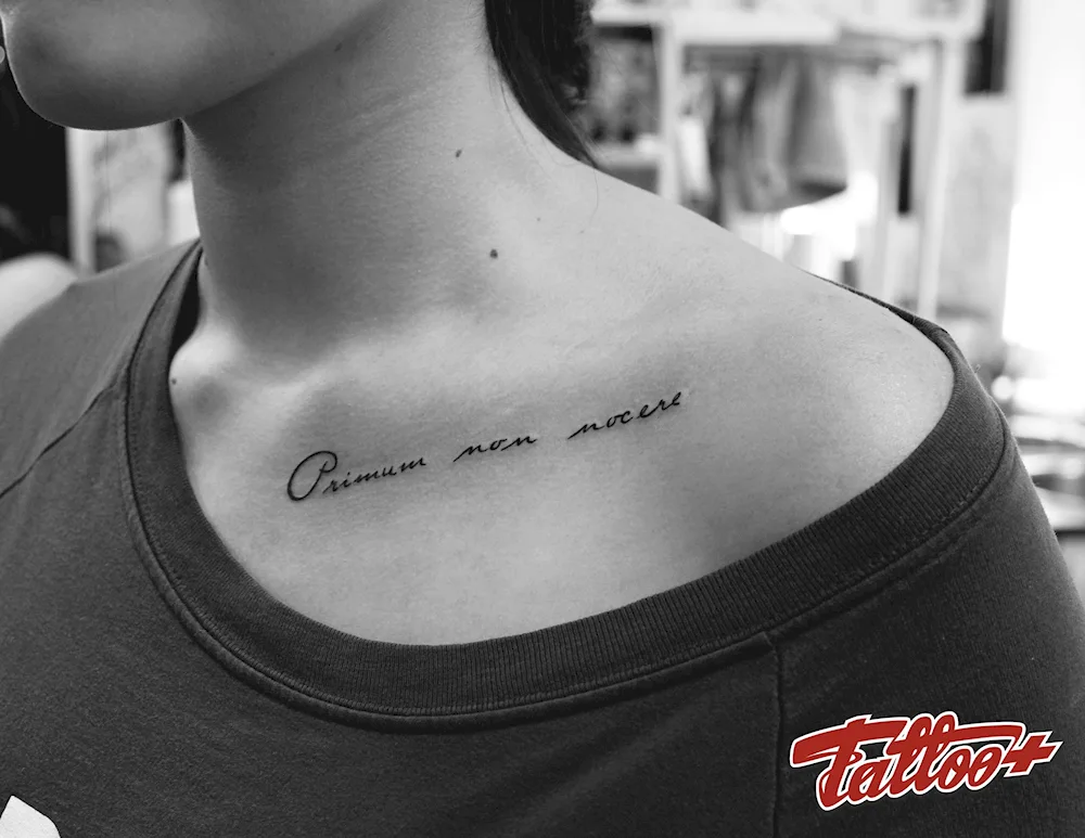 Tattoo for girls collarbone