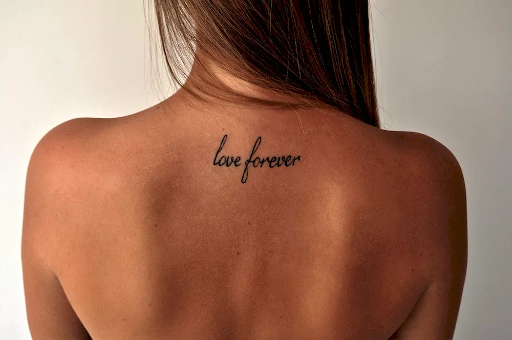 Tattoo on back for girls