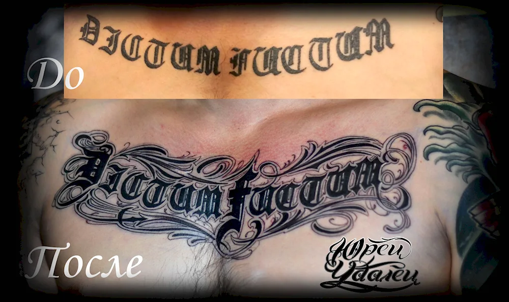 Save and Save tattoo on the forearm Save and Save tattoo on the back tattoo in Latin