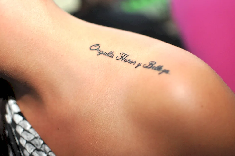 Tattoo lettering