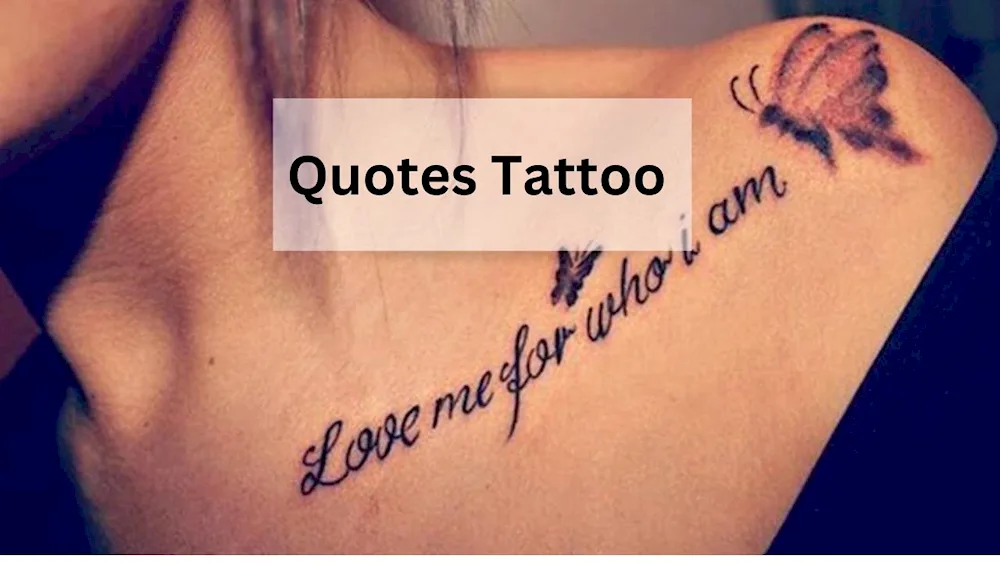 Tattoo lettering on collarbone