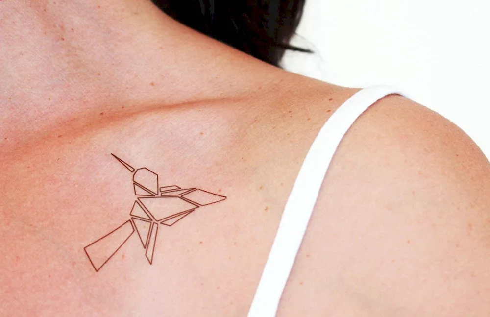 Sakura branch on collarbone