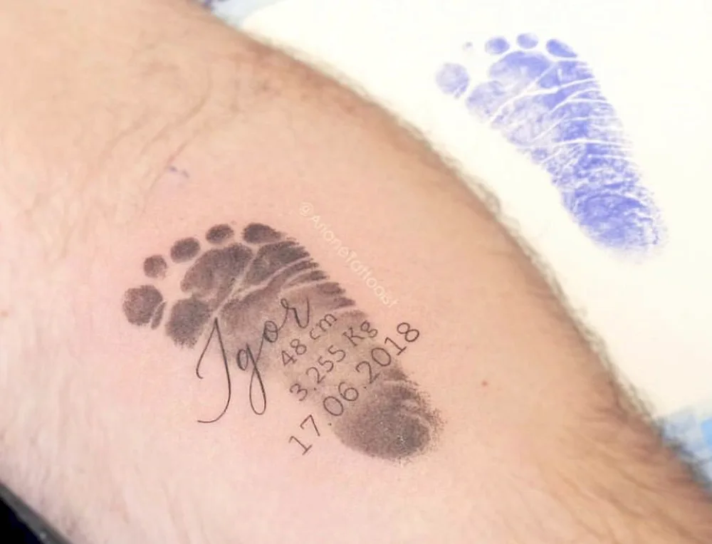 Baby imprint tattoo