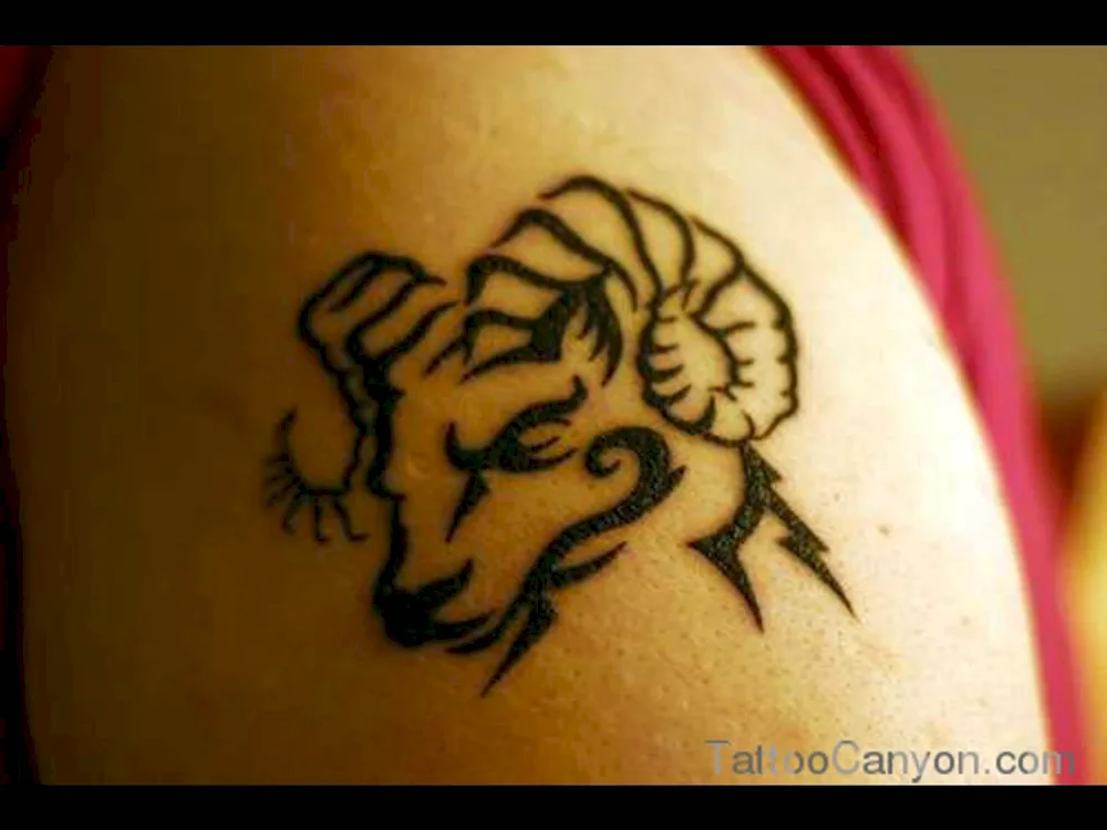 Aries tattoo trayble Zodiac Capricorn