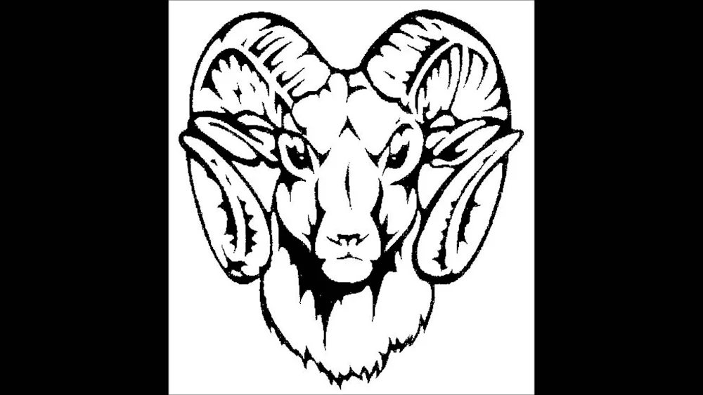 Satanic ram skull