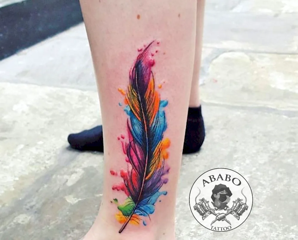 Bird tattoo on the arm for girls