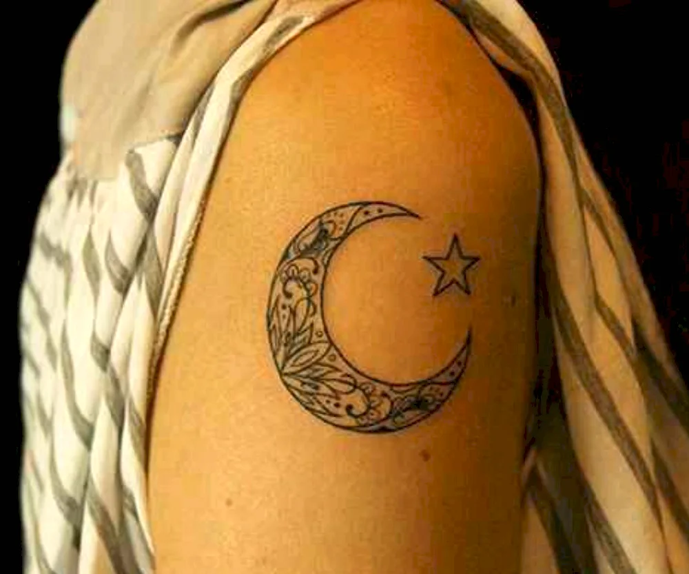 Lunar cycle tattoo