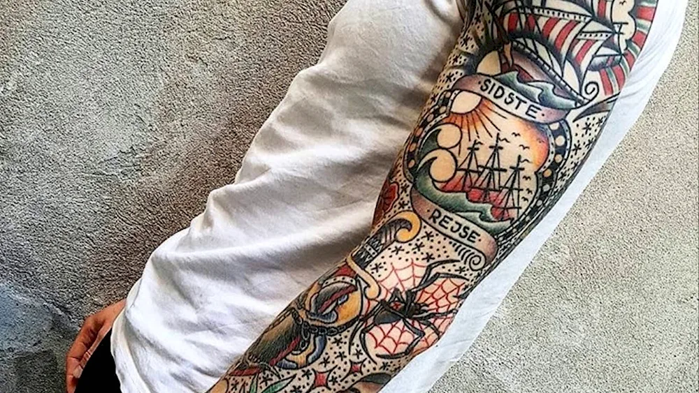 Half sleeve tattoo Old Skool