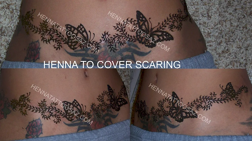 Tattoo to cover scars with tattoo