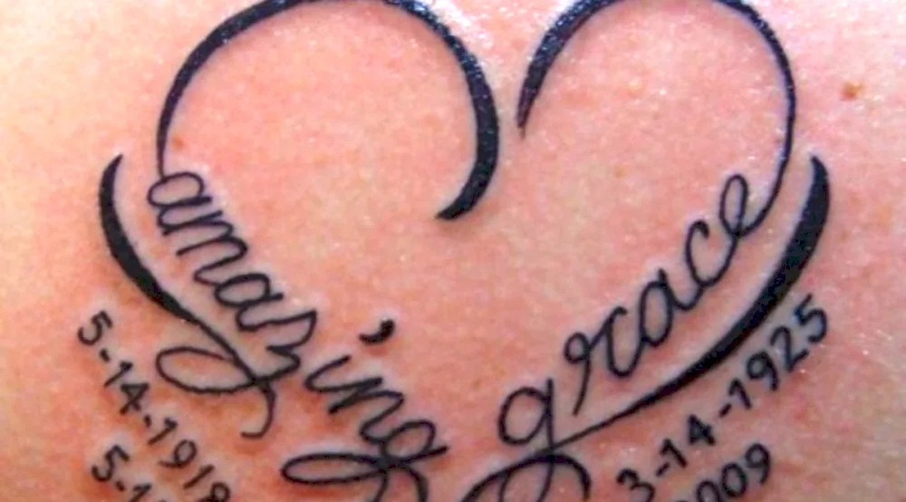 Tattoo with baby's date of birth