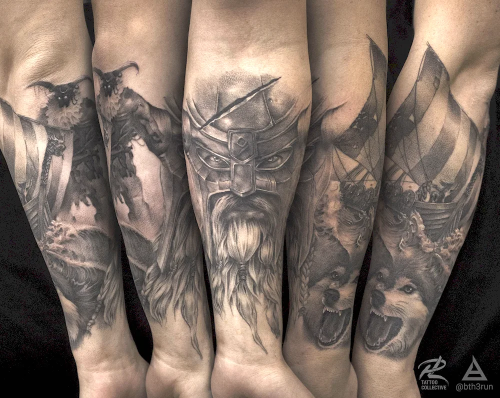 Slavic tattoo Scandinavia Vikings forearm