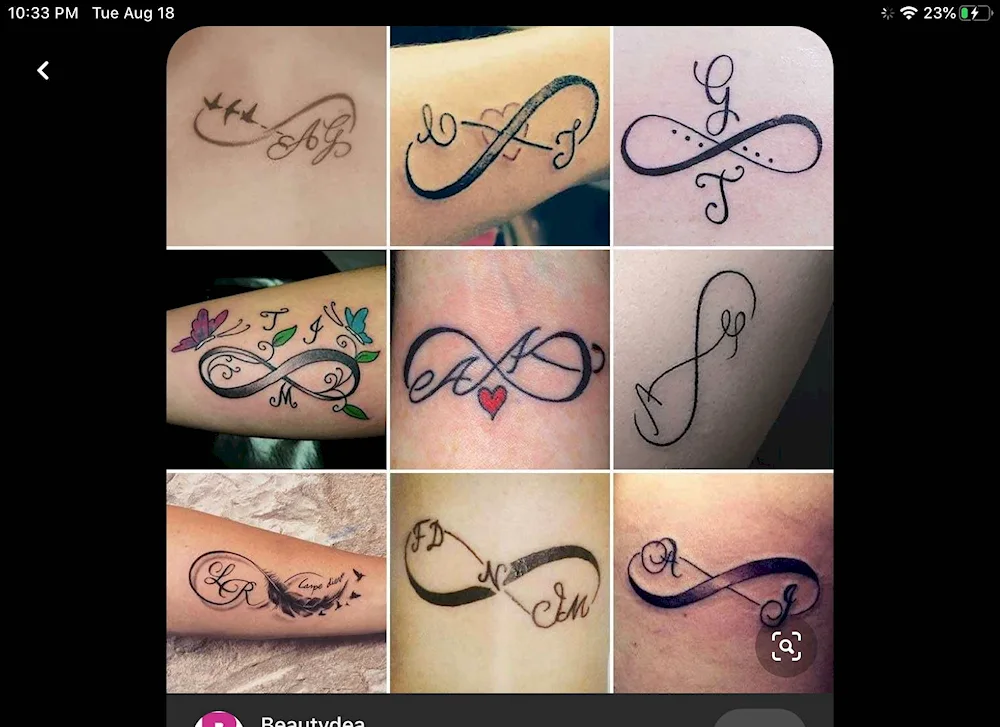 Infinity tattoo on the wrist