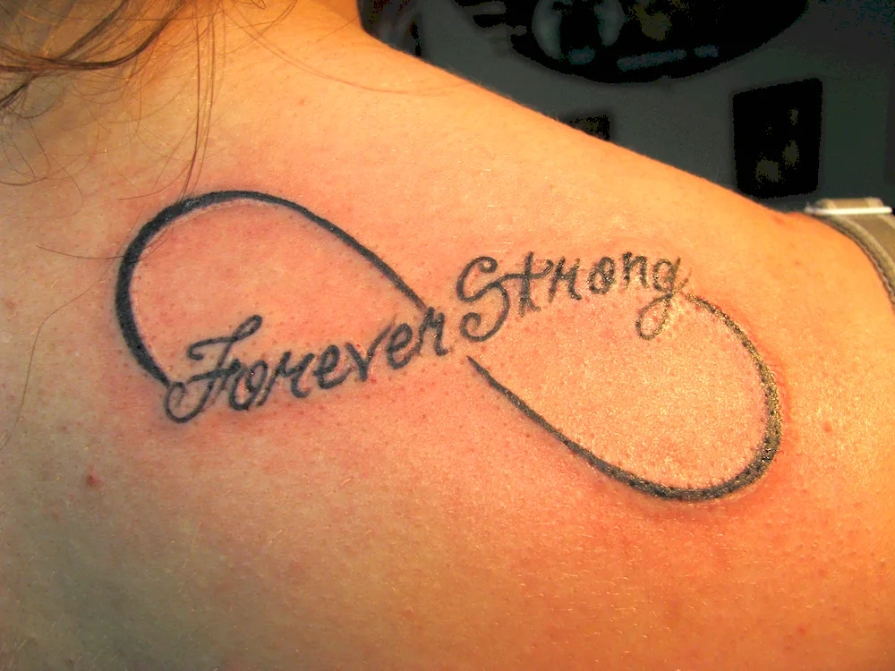 Tattoo with infinity sign