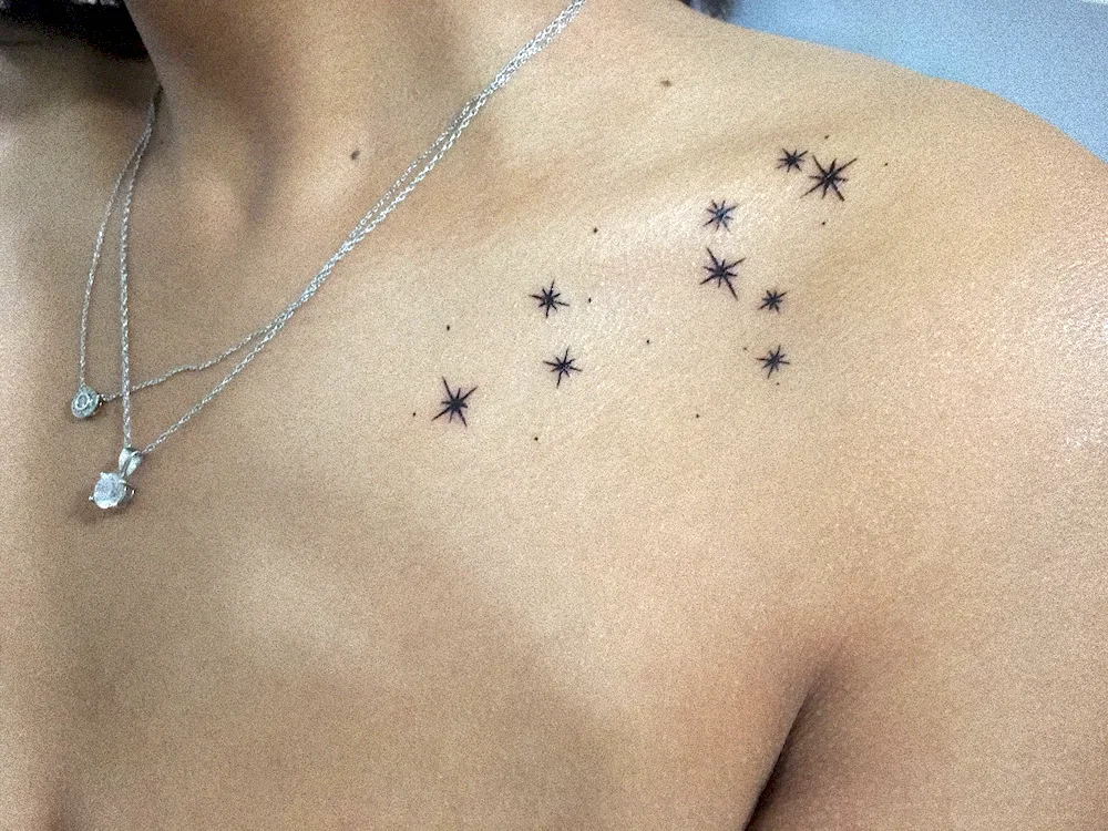 The constellation of Aries tattoo
