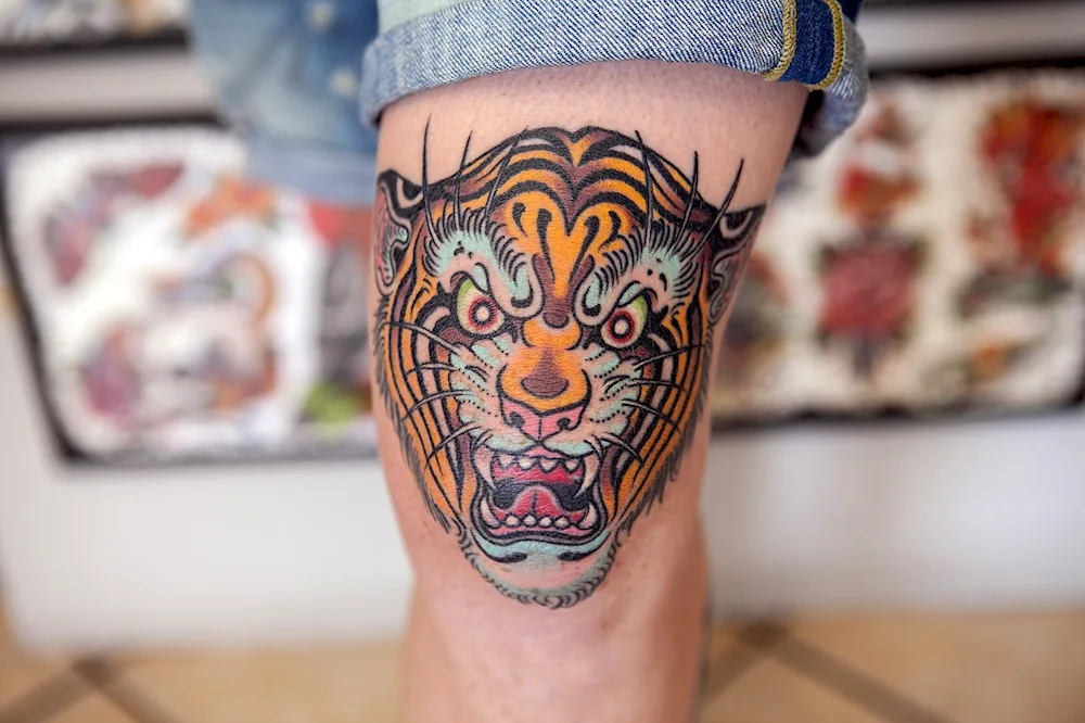 Knee tattoo