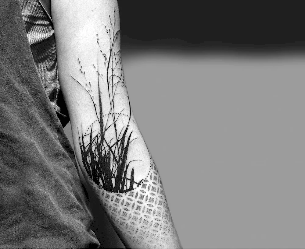 Tattoo bracelet grass