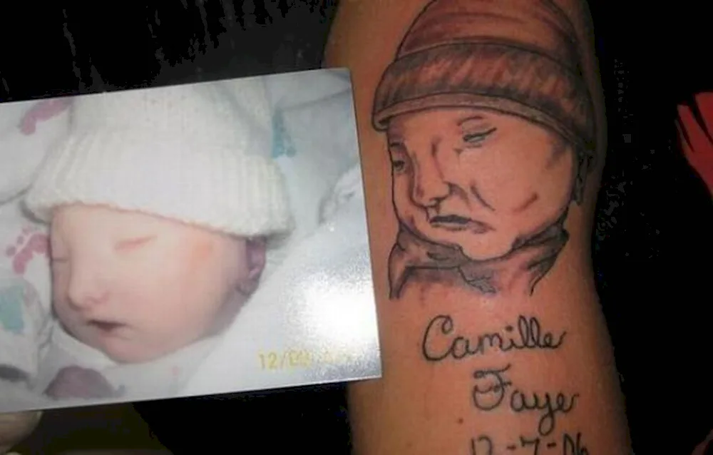 Tattoos in honour of the birth of a child