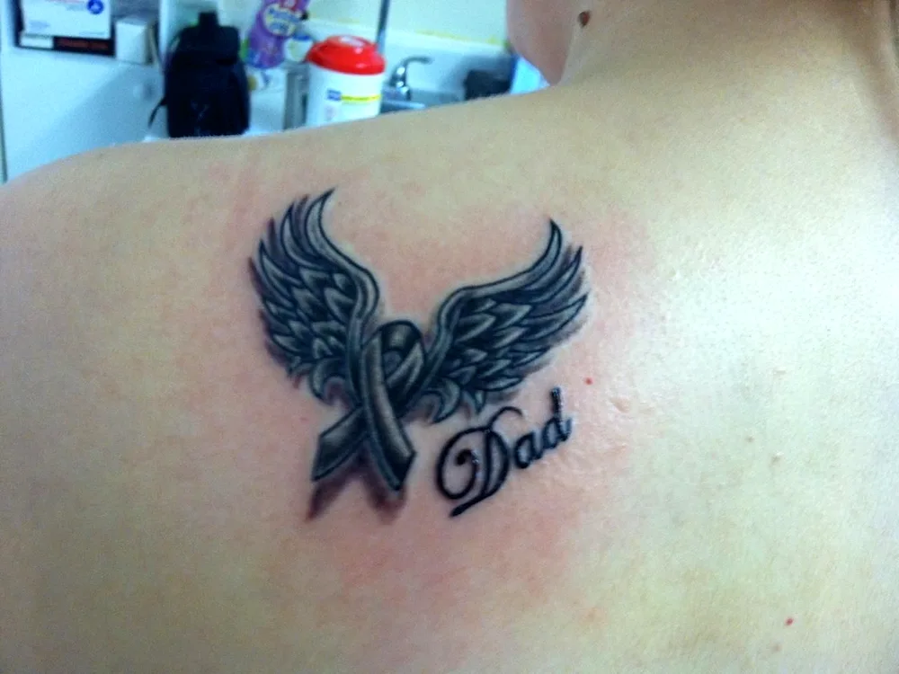 Memory tattoo in memory of father