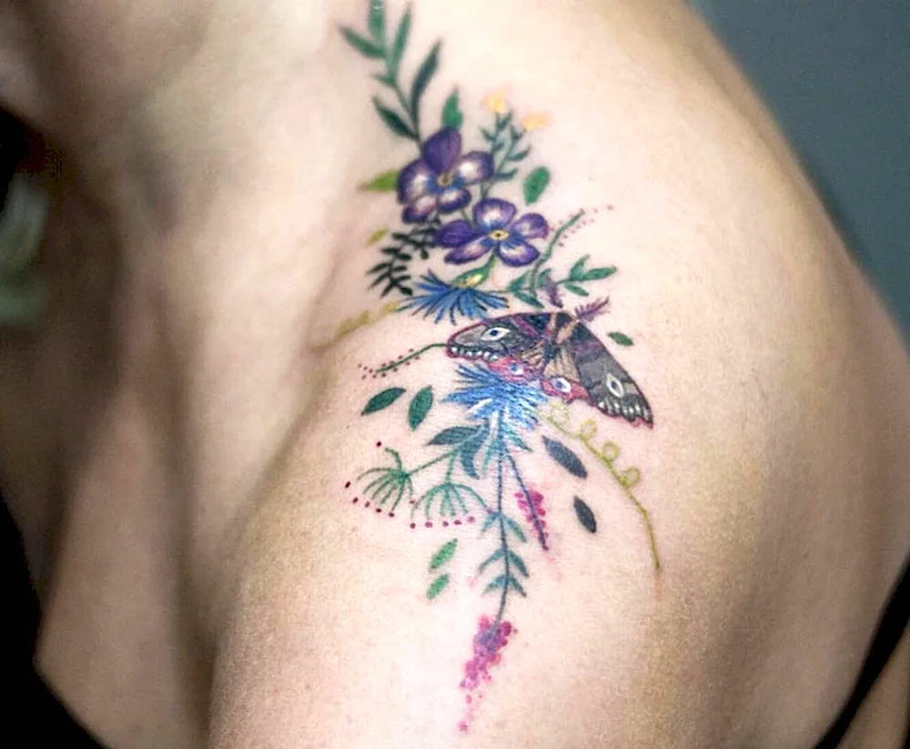 Cornflower tattoo