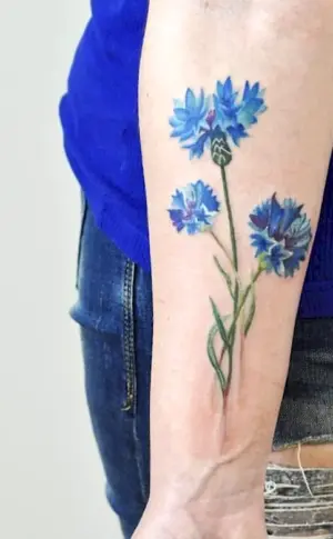 Cornflower tattoo