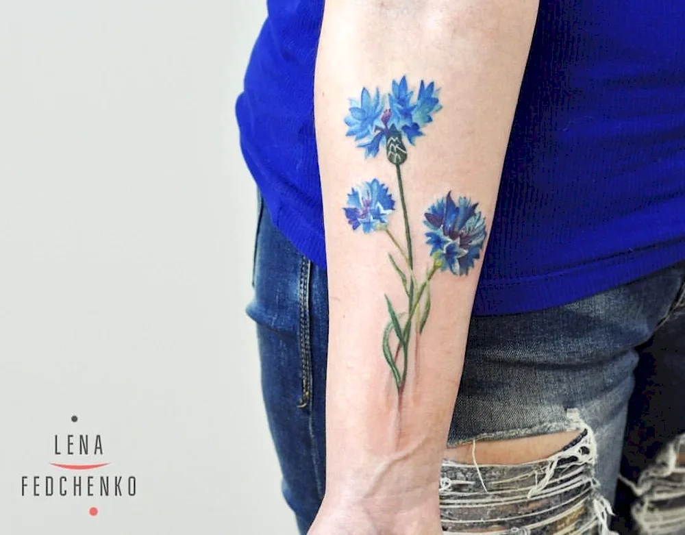 Cornflower tattoo