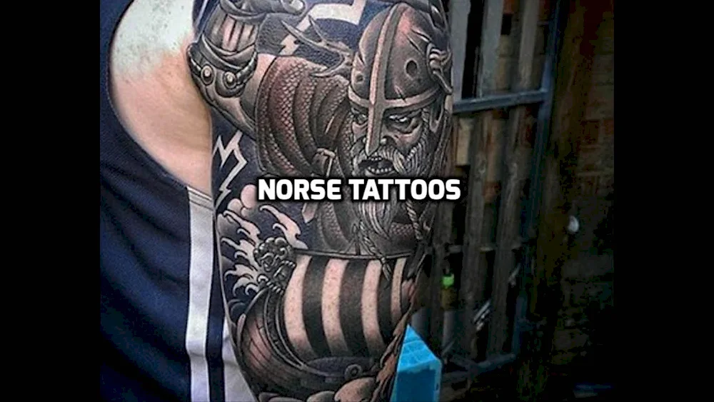 Scandinavian tattoo Viking Baldr