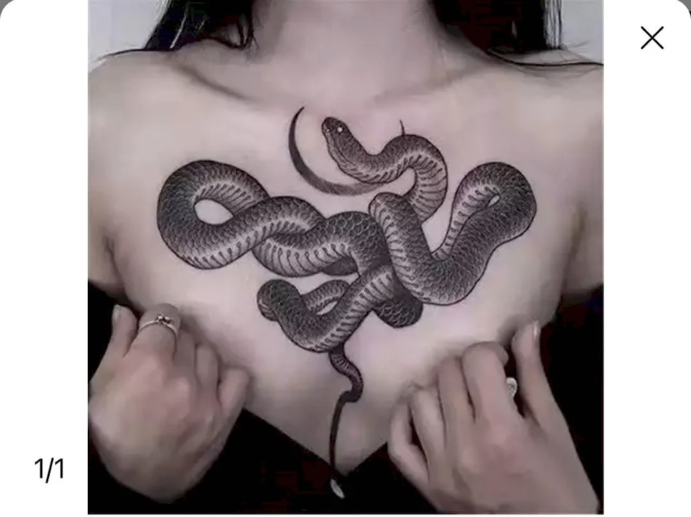 Snake and dragon tattoo snake