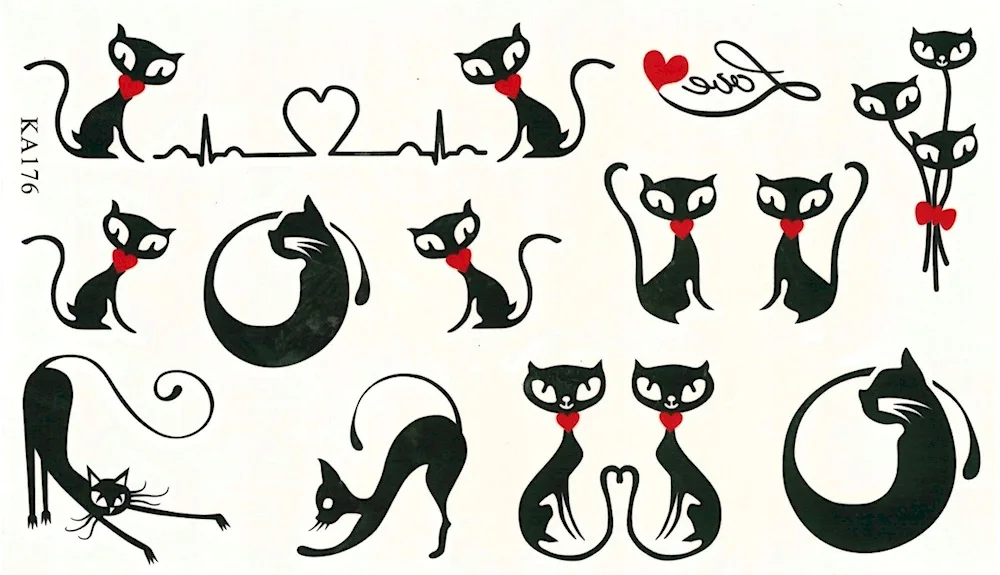 Cat tattoo sketches