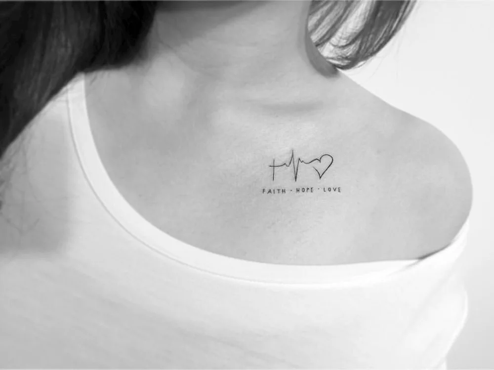 Tattoo on collarbone for girls clavicle