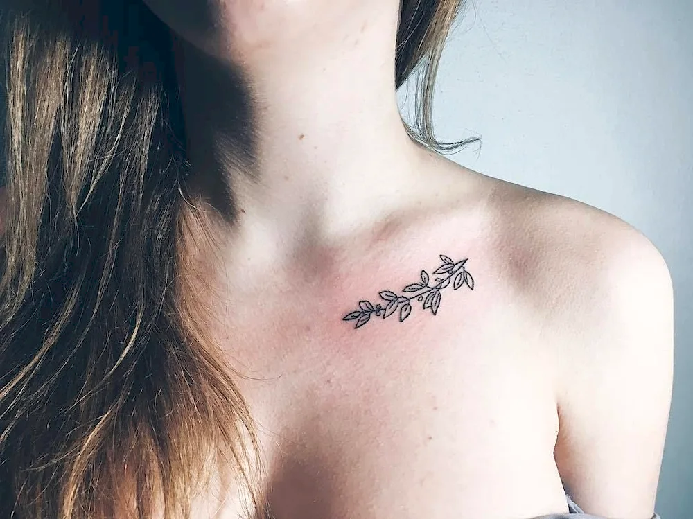 Collarbone tattoo for girls