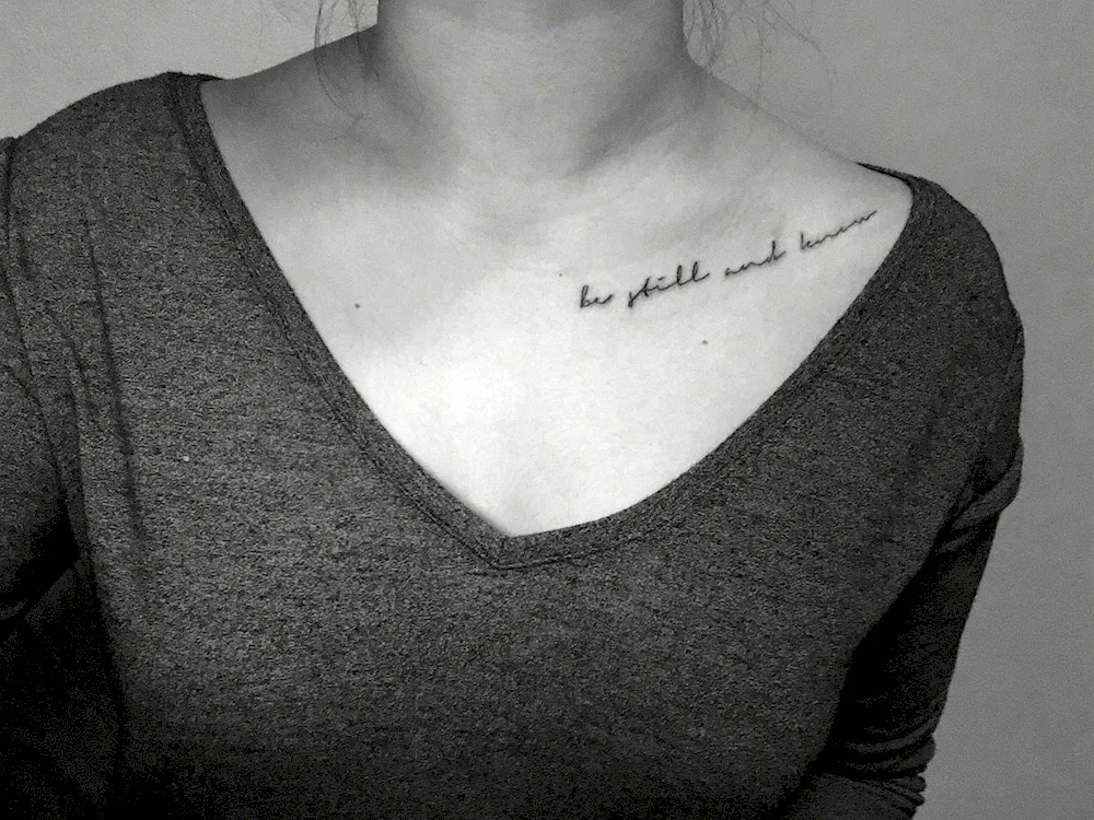 Clavicle tattoo